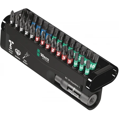 Комплект Wera BC IMP30 29бр накрайници с държач 1/4''
