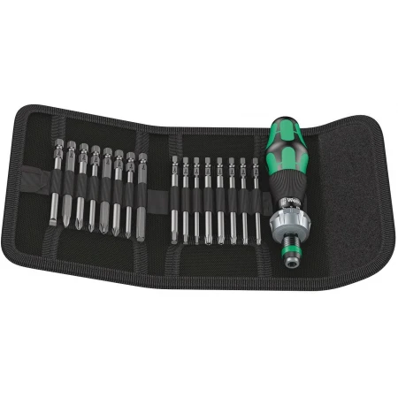 Магнитен държач 1/4''  WERA КК60RA с 16бр. накрайници