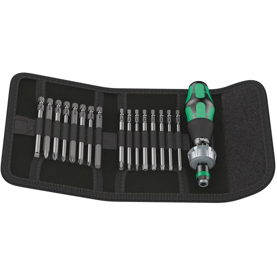 Магнитен държач 1/4'' WERA КК60RA с 16бр. накрайници Магнитен държач 1/4'' WERA КК60RA с 16бр. накрайници
