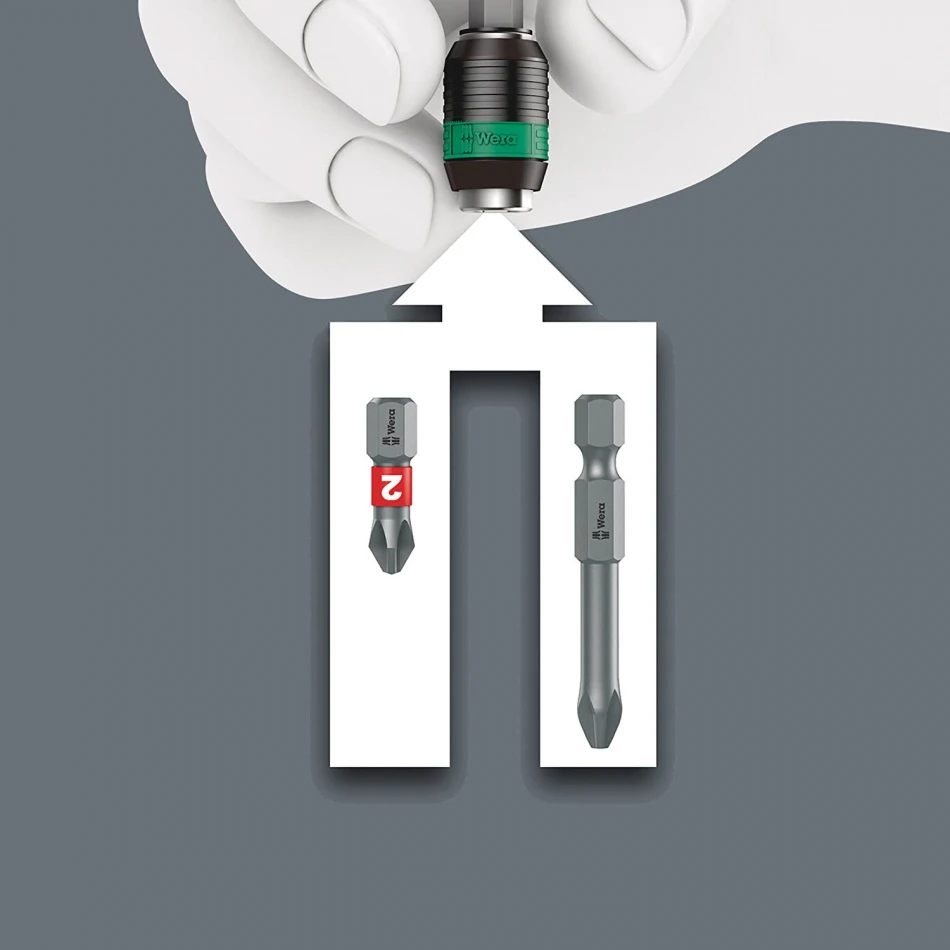 Магнитен държач 1/4'' WERA КК60RA с 16бр. накрайници Магнитен държач 1/4'' WERA КК60RA с 16бр. накрайници