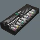 Комплект 29 броя Wera 8100 SB 8 Zyklop Metal тресчотка, адаптор, вложки и накрайници на 3/8" Комплект 29 броя Wera 8100 SB 8 Zyklop Metal тресчотка, адаптор, вложки и накрайници на 3/8"