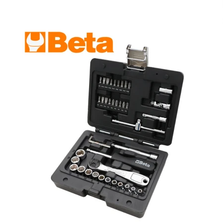 Комплект BETA 903E/C42 тресчотка, ръкохватка, вложки и накрайници на 1/4" - 42 части