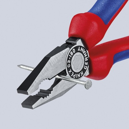 Клещи комбинирани Knipex 180mm с мултикомпонентни дръжки Клещи комбинирани Knipex 180mm с мултикомпонентни дръжки