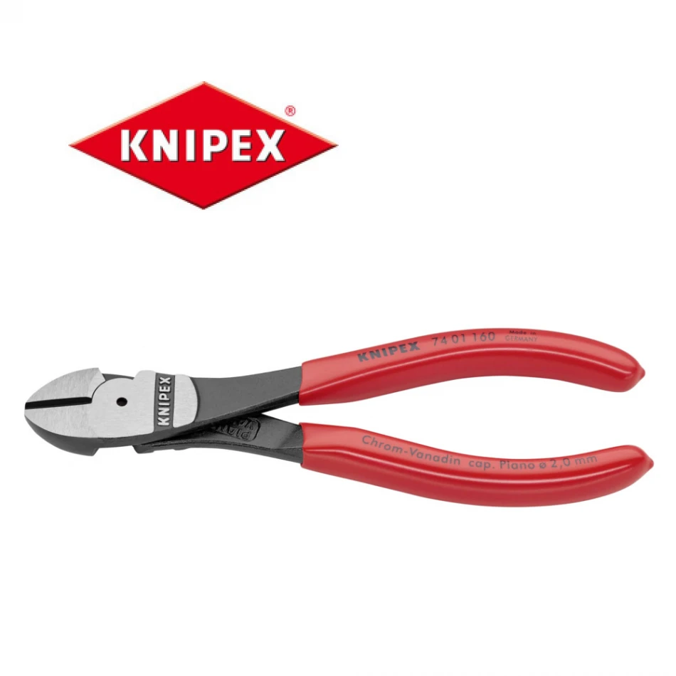 Клещи резачки Knipex усилени 180mm с PVC покритие на дръжките Клещи резачки Knipex усилени 180mm с PVC покритие на дръжките