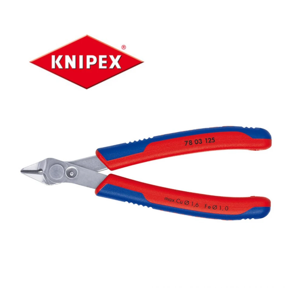 Клещи резачки Knipex за електроника 125mm, Cu1.6mm, Fe1.0mm Клещи резачки Knipex за електроника 125mm, Cu1.6mm, Fe1.0mm