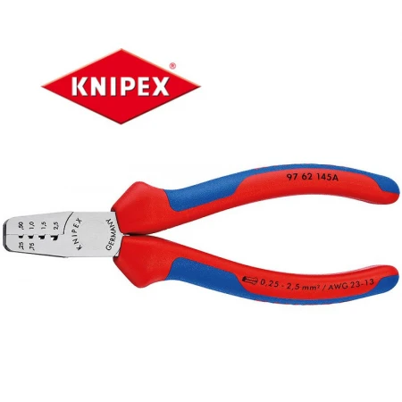 Kлещи Knipex за кербоване 0.25-2.5mm2, с мултикомпонентни дръжки