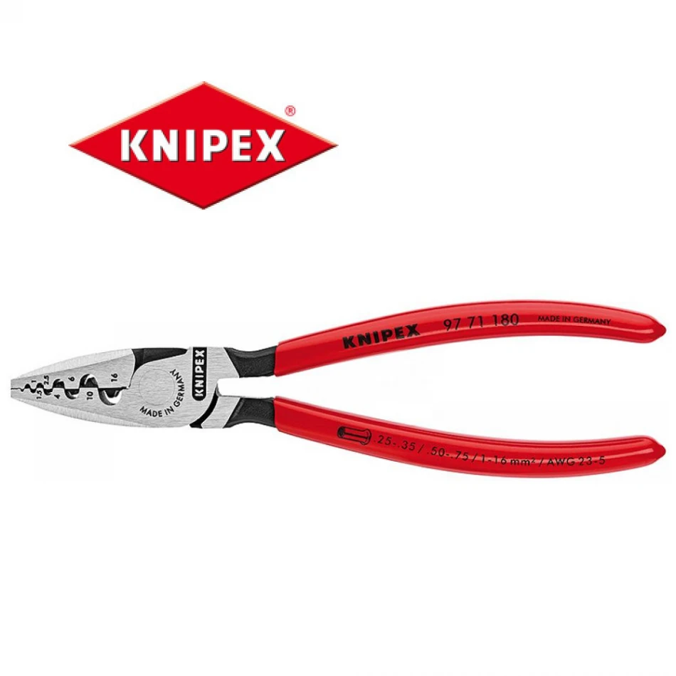 Кримпващи клещи Knipex за накрайници 0.25-16.00mm2 Кримпващи клещи Knipex за накрайници 0.25-16.00mm2
