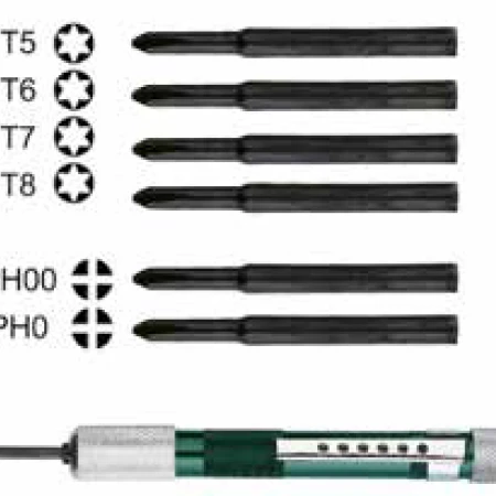  Микроотвертка с TORX и кръстати накрайници
