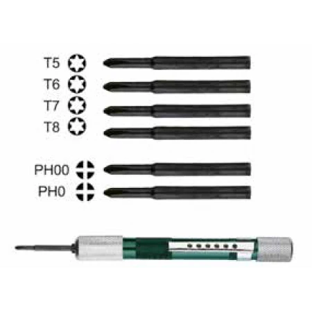 Микроотвертка с TORX и кръстати накрайници