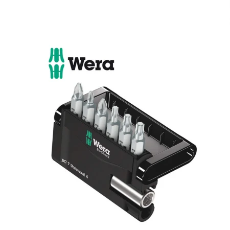 Комплект Wera Bit-Check 7 Universal4 - 6 бр накрайници с държач
