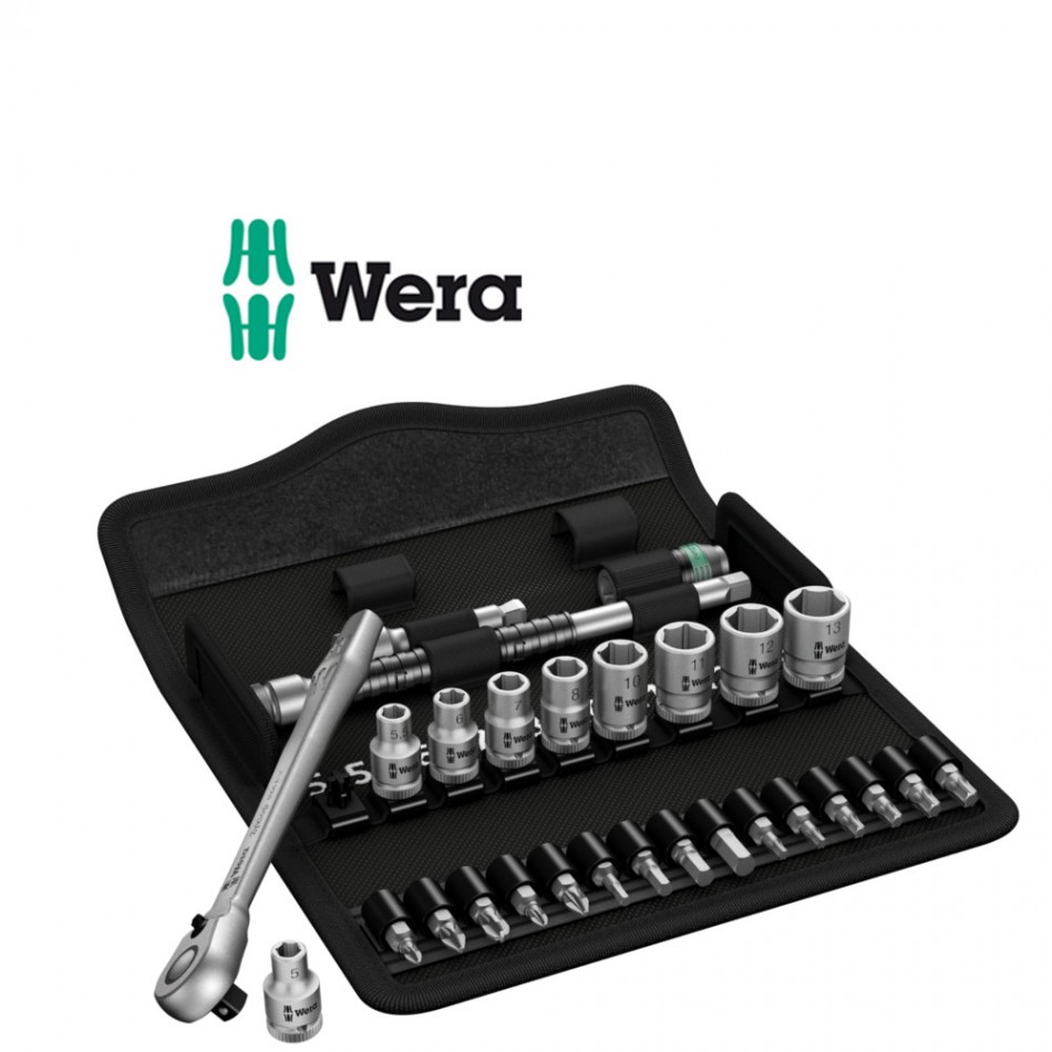 Комплект тресчотка WERA Zyklop Metal 1/4“ вложки и накрайници - 28 части Комплект тресчотка WERA Zyklop Metal 1/4“ вложки и накрайници - 28 части
