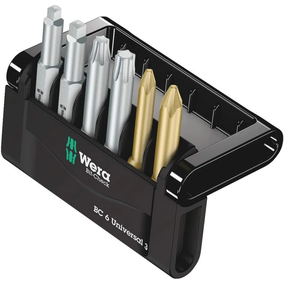 Комплект Wera Bit-Check 6 Universal 3 - 6 бр накрайници Комплект Wera Bit-Check 6 Universal 3 - 6 бр накрайници