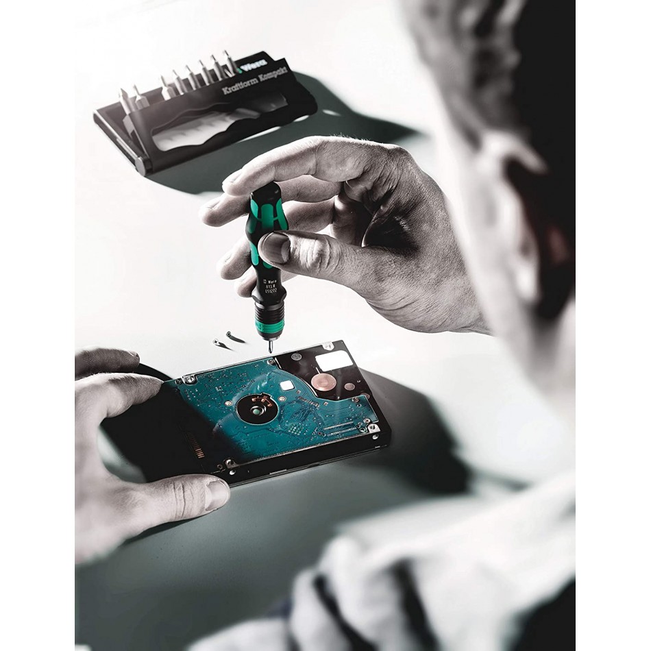 Комплект Wera KK10 - 9 бр накрайници и pъкохватка Комплект Wera KK10 - 9 бр накрайници и pъкохватка