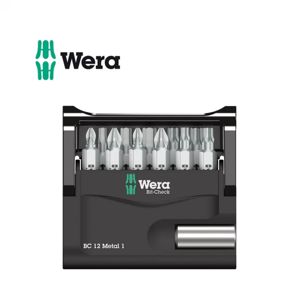 Комплект Wera Bit-Chek Metal1- 12 бр накрайници с държач