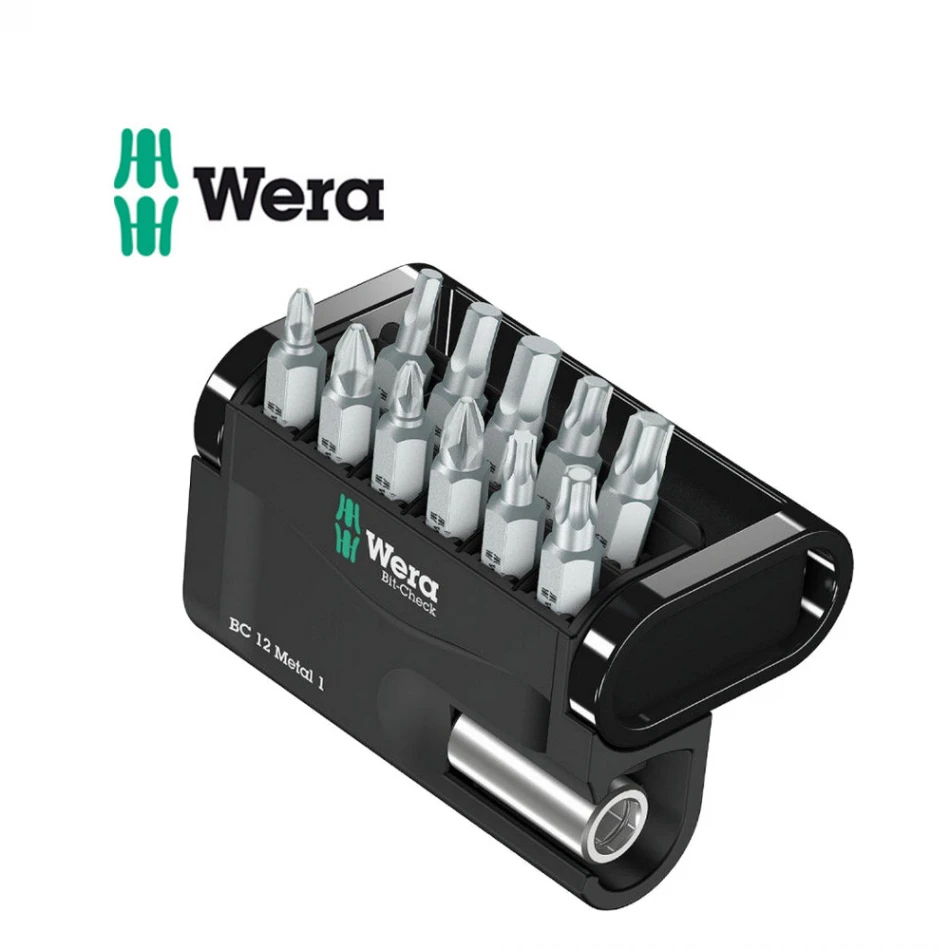 Комплект Wera Bit-Chek Metal1- 12 бр накрайници с държач