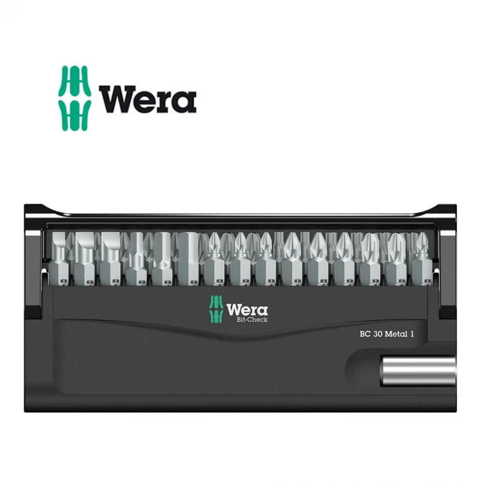 Комплект Wera Bit-Chek Metal1- 30 бр накрайници с държач Комплект Wera Bit-Chek Metal1- 30 бр накрайници с държач