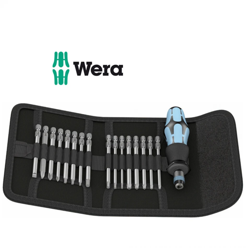 Комплект Wera KK60SS - 16 бр накрайници и pъкохватка Комплект Wera KK60SS - 16 бр накрайници и pъкохватка