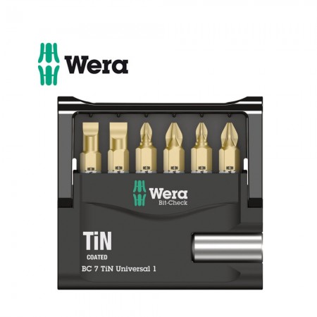 Комплект Wera Mini-Check TiN SB - 6 бр накрайници с държач