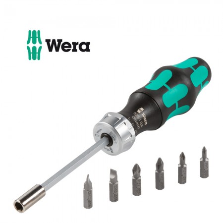 Ръкохватка с тресчотка Wera КК27RA с 6 бр накрайници Ръкохватка с тресчотка Wera КК27RA с 6 бр накрайници