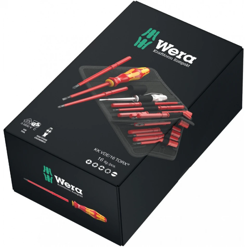 Комплект Kraftform Kompakt VDE 16 Univesdal 1 Ръкохватка, накрайници и фазомер Комплект Kraftform Kompakt VDE 16 Univesdal 1 Ръкохватка, накрайници и фазомер