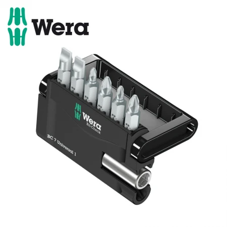 Комплект Wera Bit-Check 7 Universal1 - 6 бр накрайници с държач