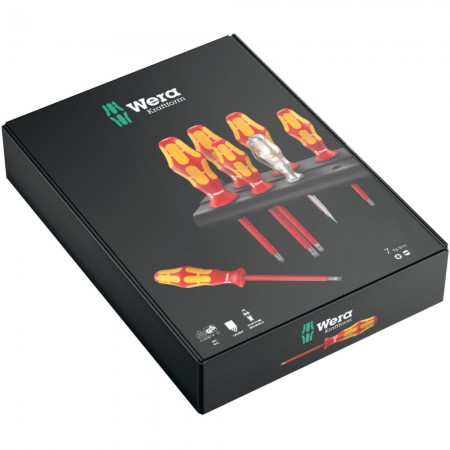 Комплект 6 бр. отвертки Wera Kraftform Plus изолирани (1000V) + фазомер Комплект 6 бр. отвертки Wera Kraftform Plus изолирани (1000V) + фазомер