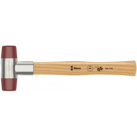 WERA 102 пластмасов чук с уретанова глава, 2 x 28 мм